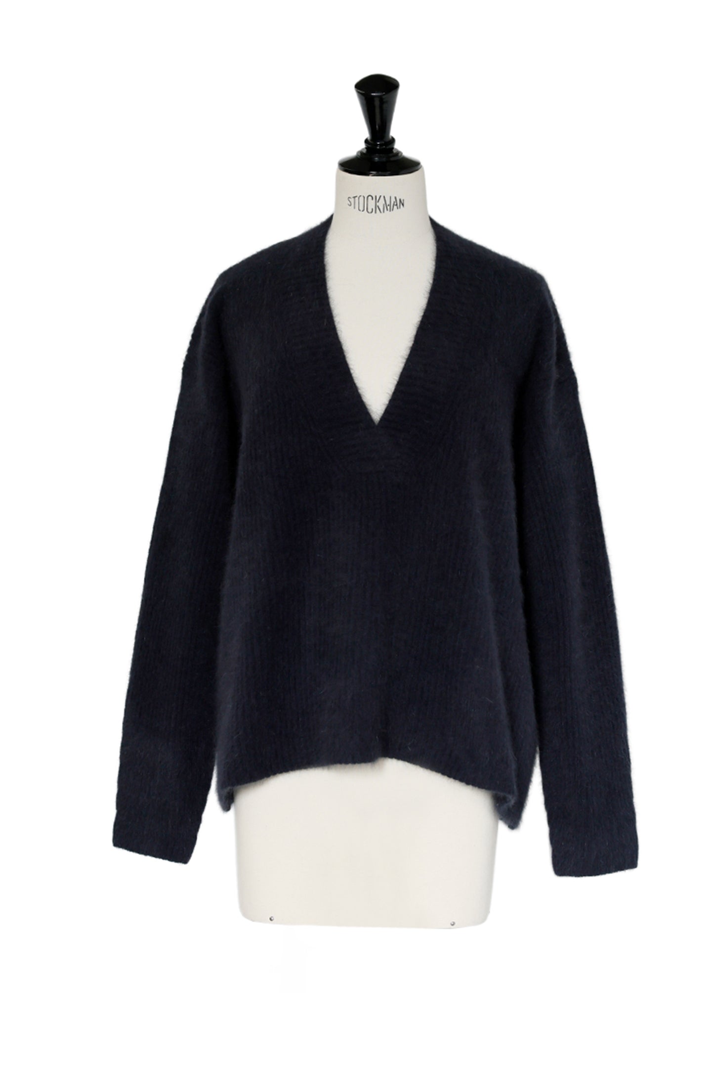 25AW Pull à col en V en raton laveur et renard /CT25327