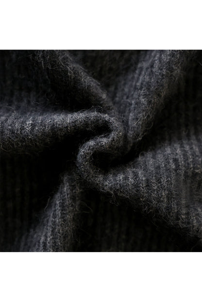 25AW Pull à col en V en raton laveur et renard /CT25327