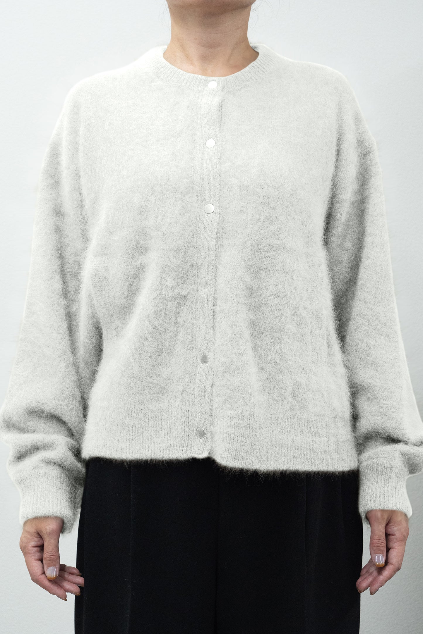 25AW Cardigan à boutons-pression en raton laveur /CT25330