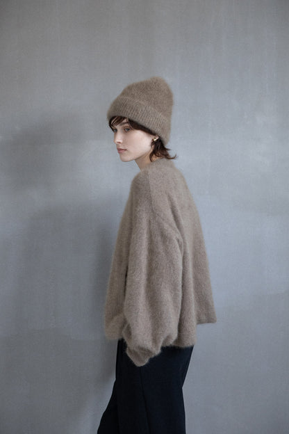 25AW Cardigan à boutons-pression en raton laveur /CT25330