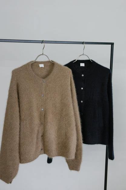 25AW Cardigan à boutons-pression en raton laveur /CT25330