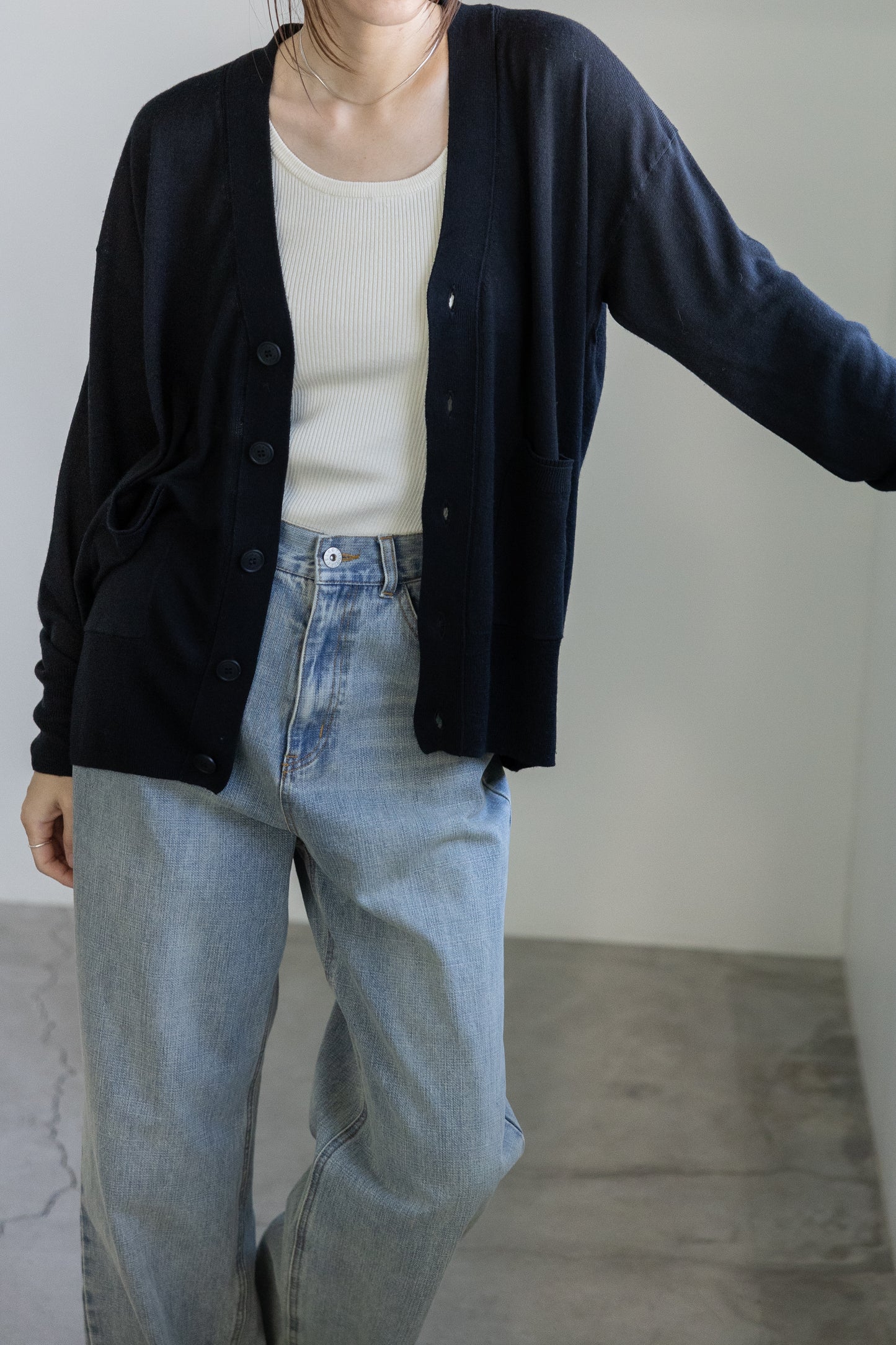25AW Cardigan en soie et cachemire /CT25393