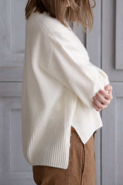 26AW Pull ras du cou en laine RWS grattée /CT26318
