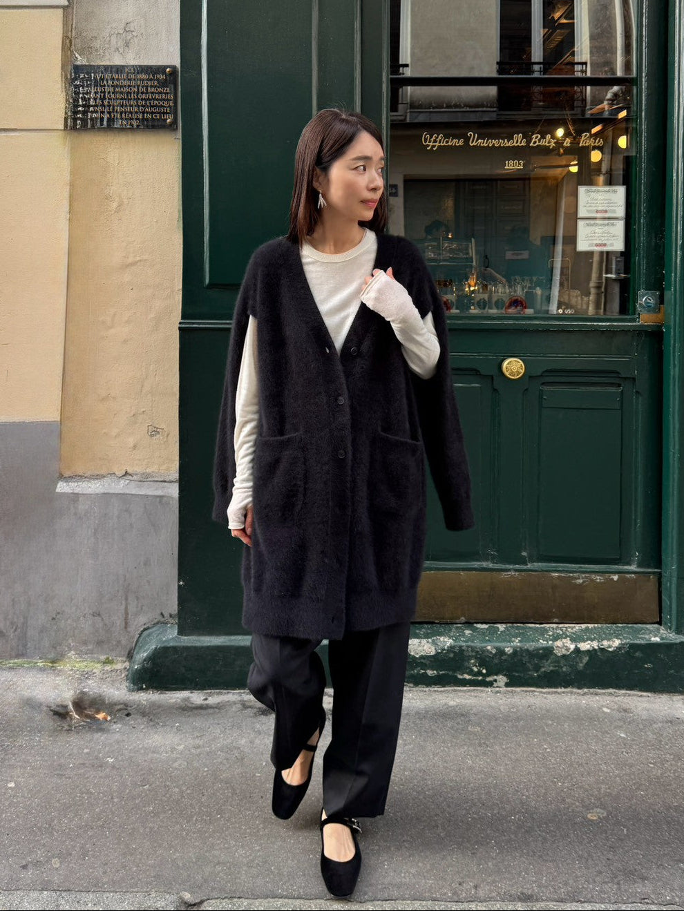 26AW Fox cashmere 2-way cardigan /CT26325