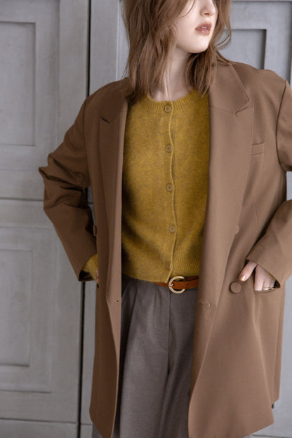 26AW Cardigan court en raton laveur /CT26333