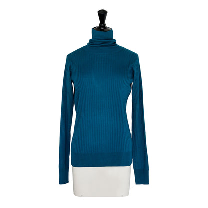 HOLIDAY20/ Re Stock Pull col roulé en cachemire et soie à larges côtes /5561