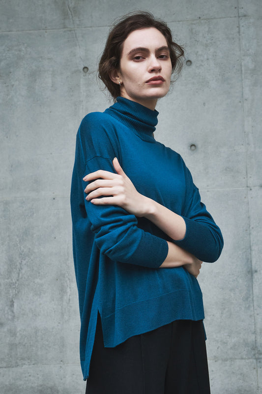 Archive SALE Silk cashmere turtle neck pullover /CT22307