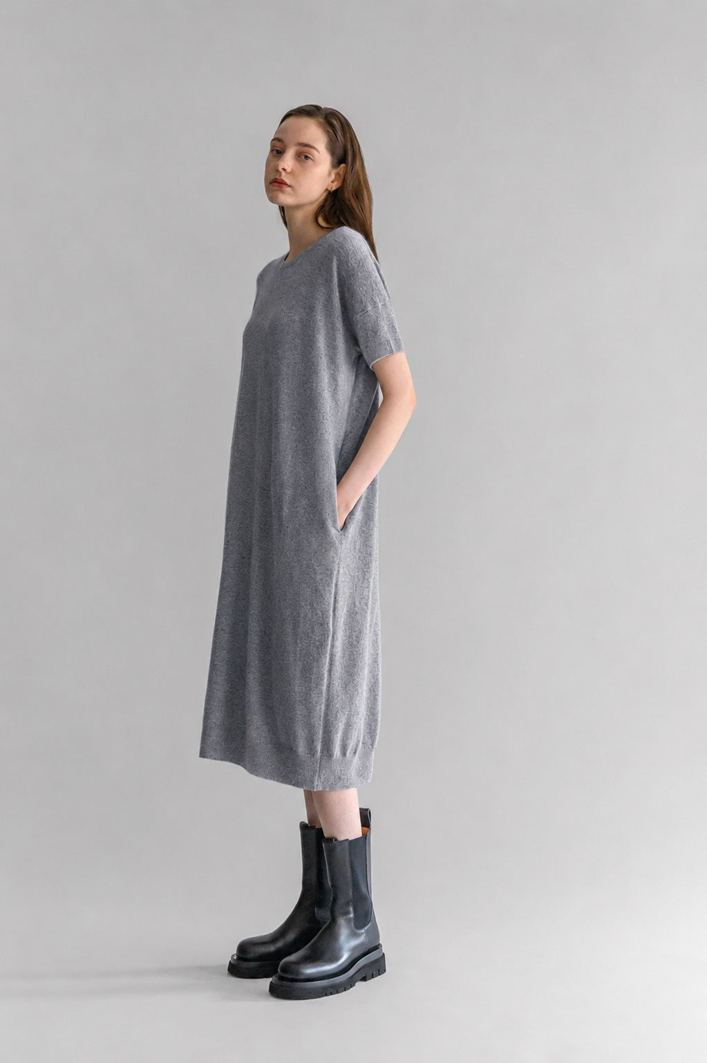 Archive item Raccoon wool half sleeve dress /CT20103