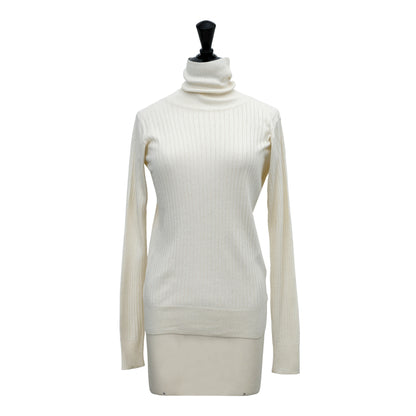 HOLIDAY20/ Re Stock Pull col roulé en cachemire et soie à larges côtes /5561