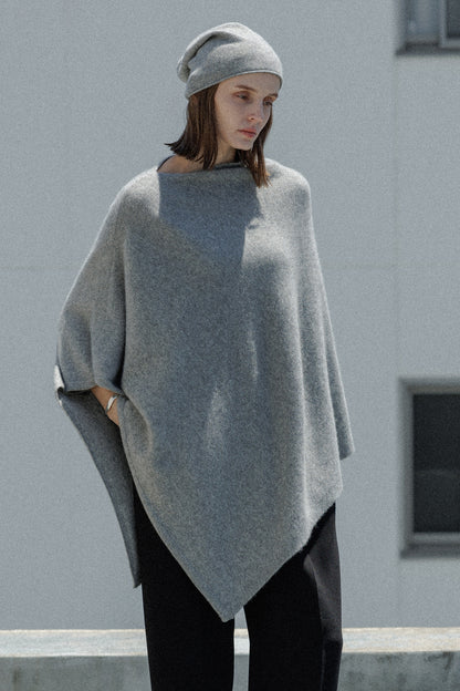 25SS capsule Cashmere raccoon poncho /CT20333