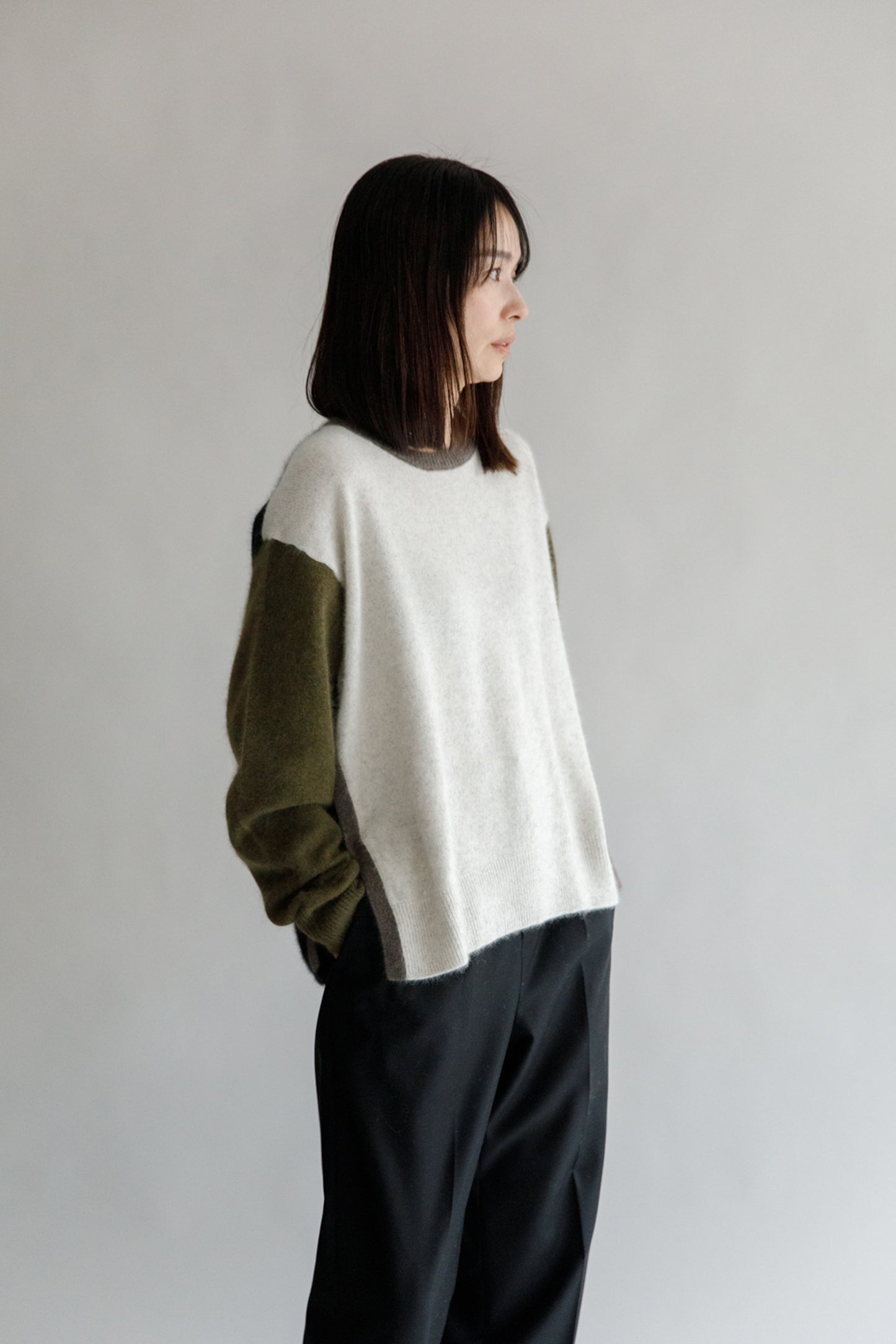 23AW Raccoon side slit pullover /CT21355