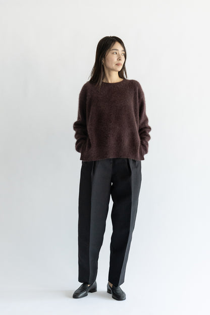 25AW Pull fente latérale en laine de raton laveur  /CT21355