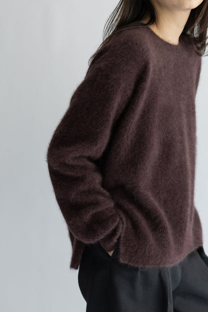 25AW Pull fente latérale en laine de raton laveur  /CT21355