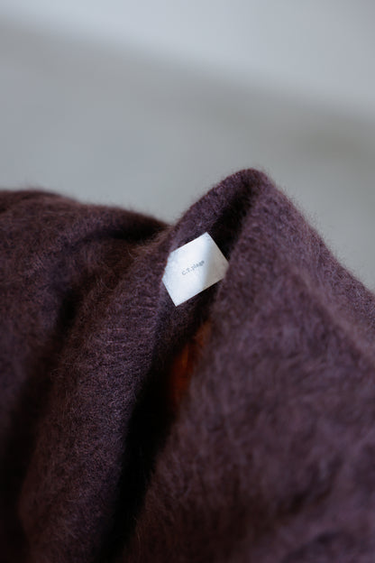 25AW Pull fente latérale en laine de raton laveur  /CT21355