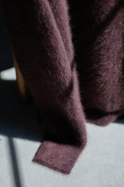 25AW Pull fente latérale en laine de raton laveur  /CT21355