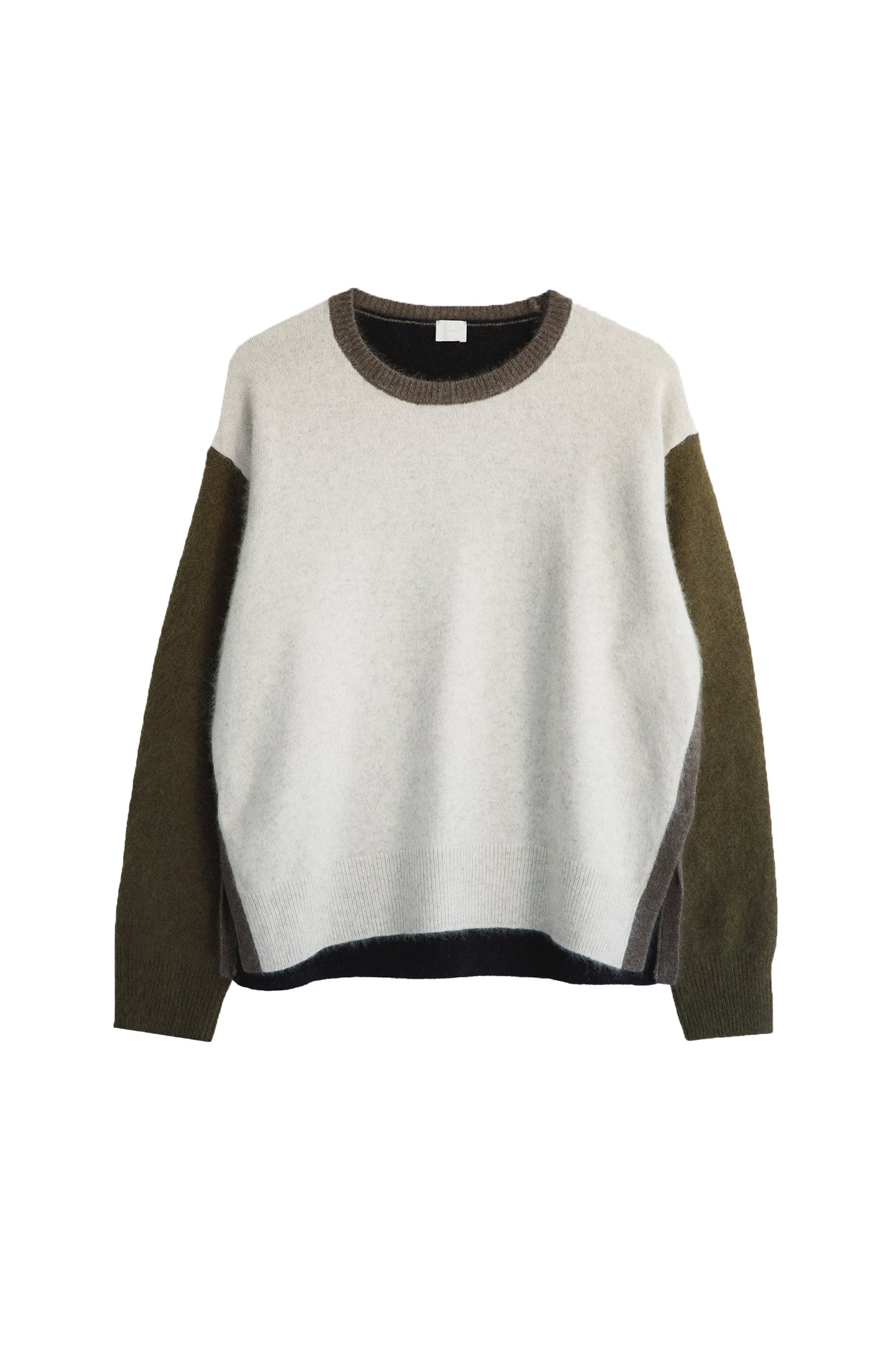 23AW Pull fente latérale en laine de raton laveur  /CT21355