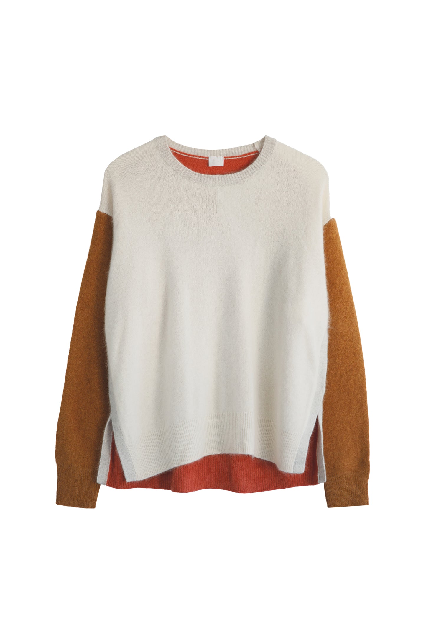 23AW Pull fente latérale en laine de raton laveur  /CT21355