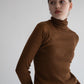 Silk cashmere rib turtle pullover/ CT22305