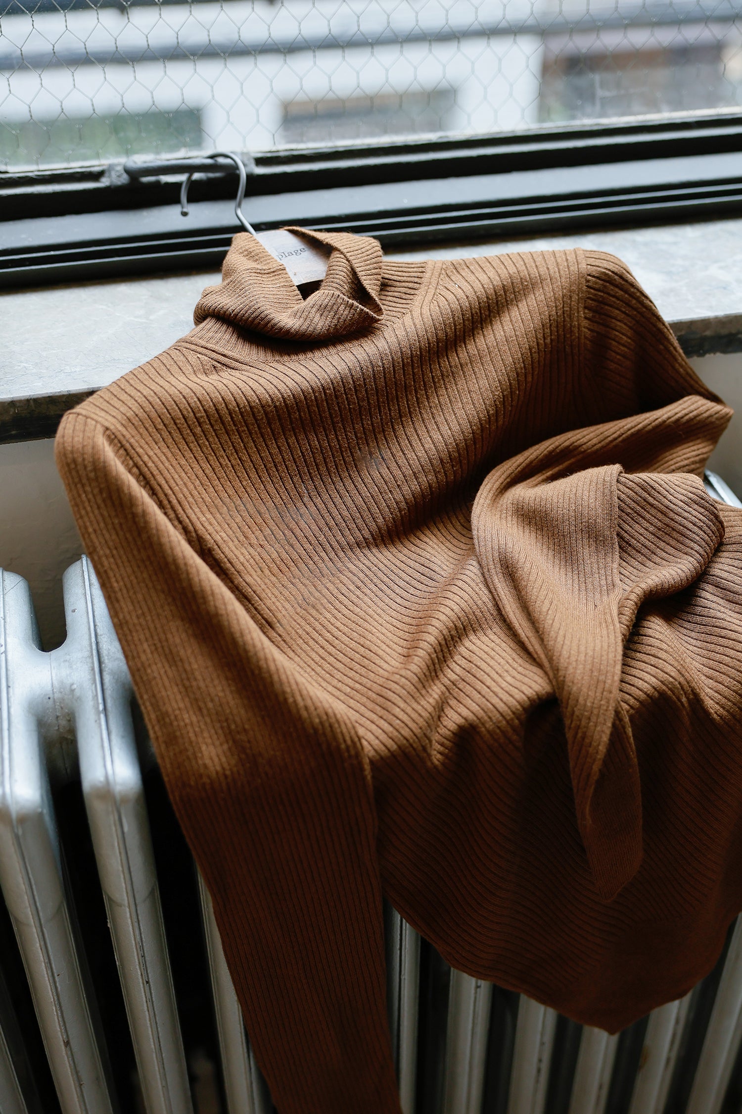Re Stock Silk cashmere rib turtle pullover /CT22305