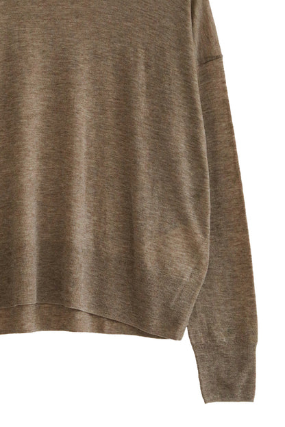 Original light wool oversized crew neck pullover /CT22309