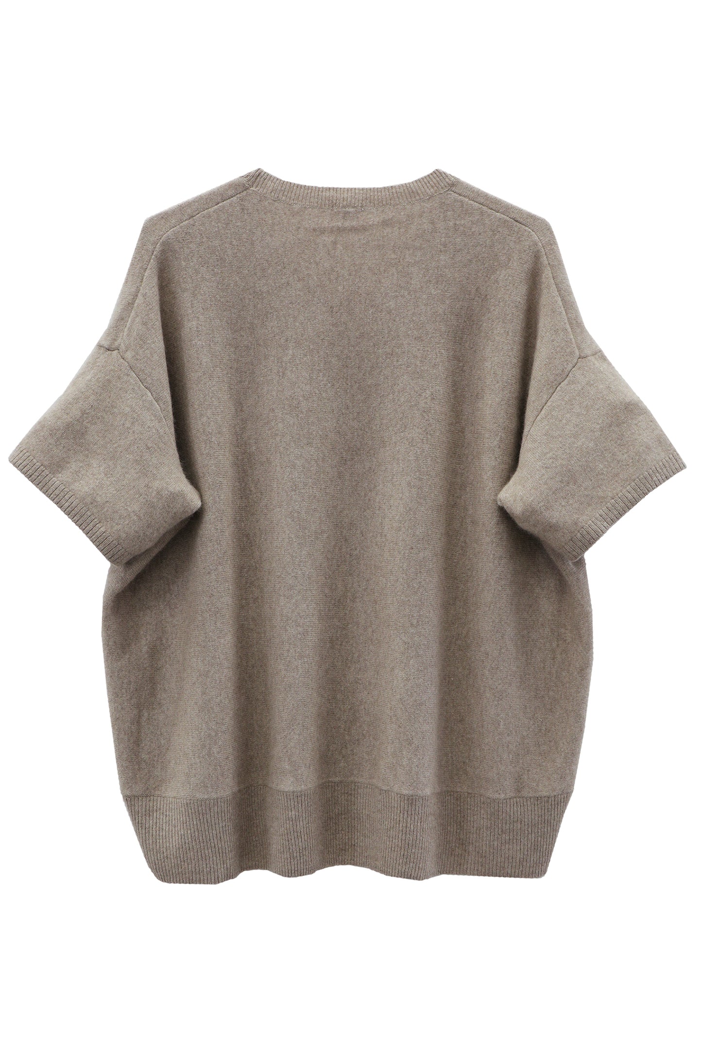 Cashmere raccoon half sleeve pullover/ CT22332H