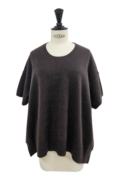 26SS capsule Pull à demi-manches en cachemire en forme de raton laveur /CT22332