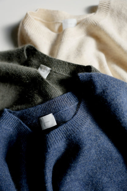 26SS capsule Pull à demi-manches en cachemire en forme de raton laveur /CT22332