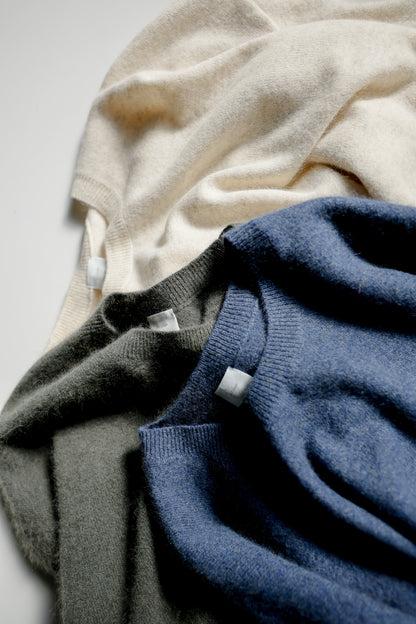 26SS capsule Pull à demi-manches en cachemire en forme de raton laveur /CT22332