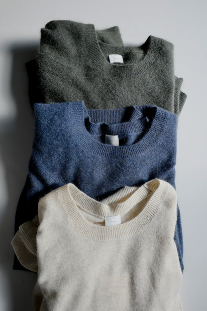 26SS capsule Pull à demi-manches en cachemire en forme de raton laveur /CT22332