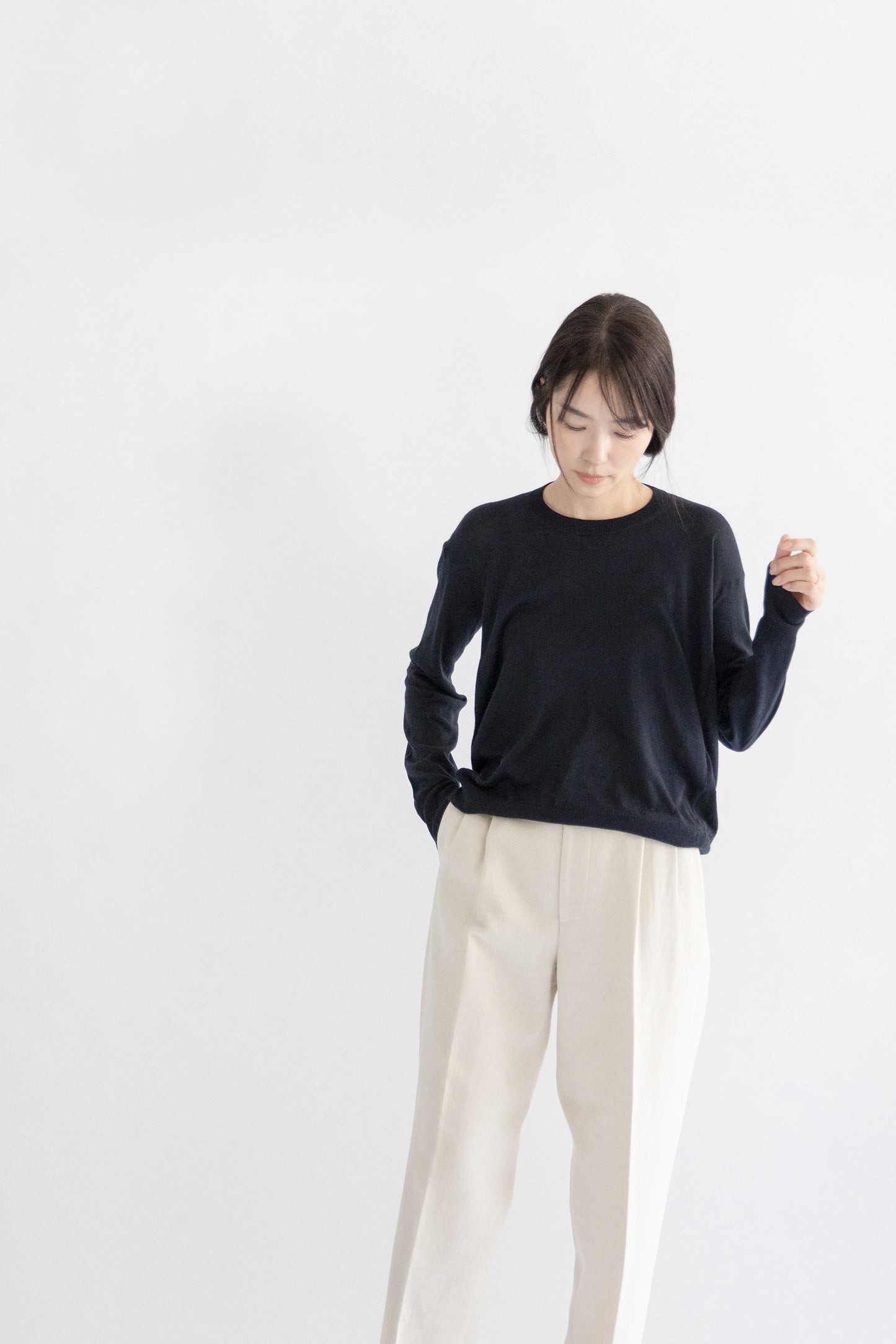 Silk cashmere pullover/　CT22306