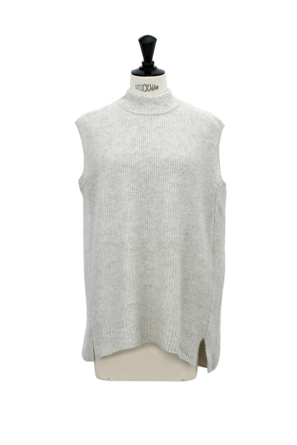 Archive item Gilet à fente dans le dos en laine de raton laveur L.GREY /CT23101