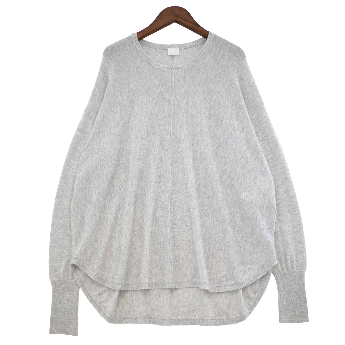 Silk cashmere round hem pullover /CT23106