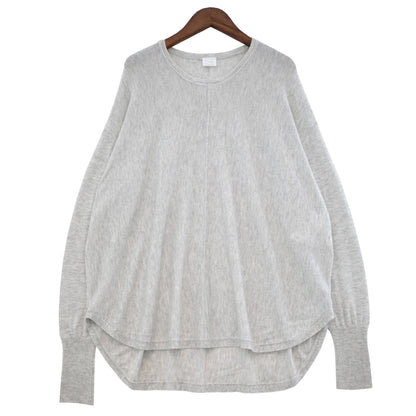 Silk cashmere round hem pullover /CT23106