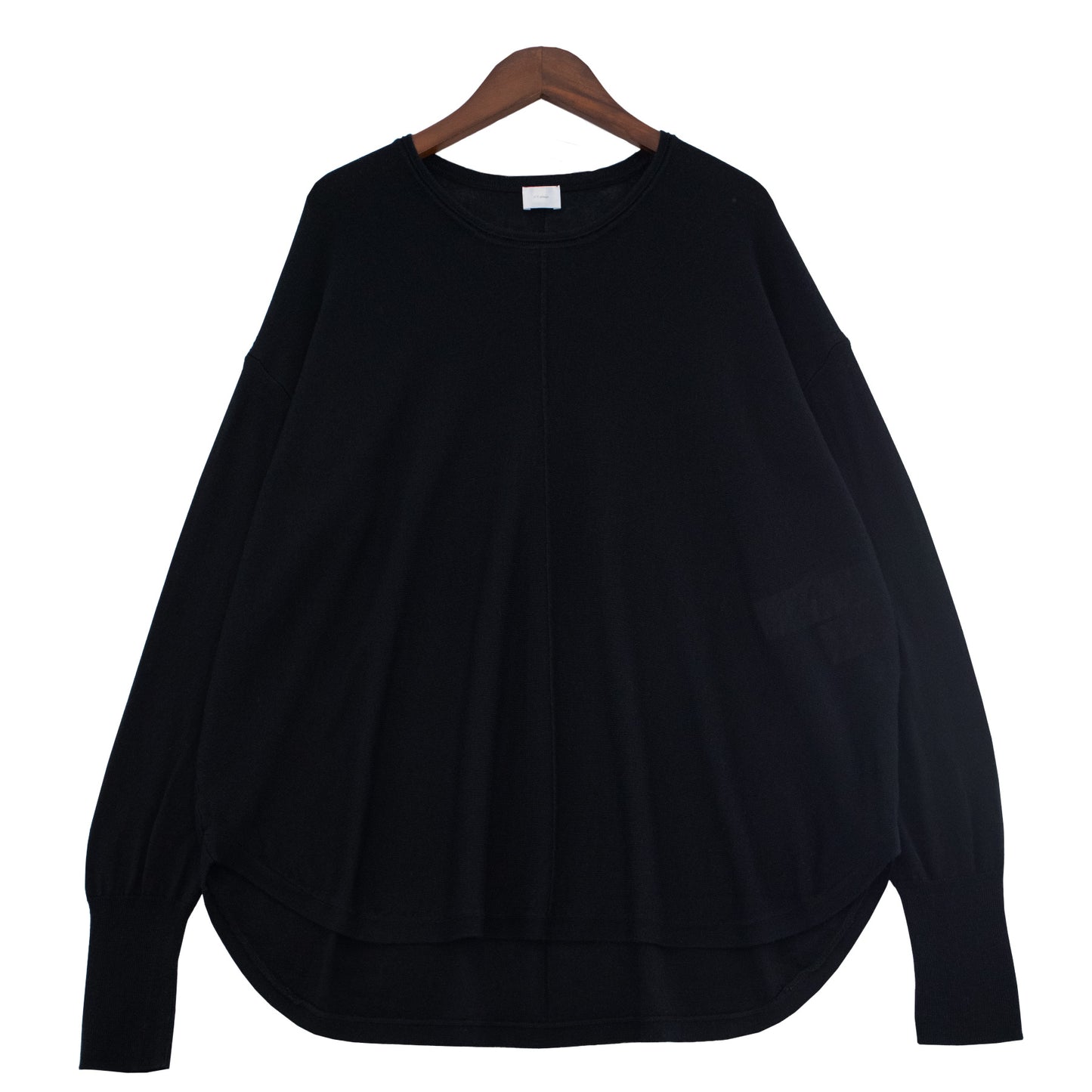 Silk cashmere round hem pullover /CT23106