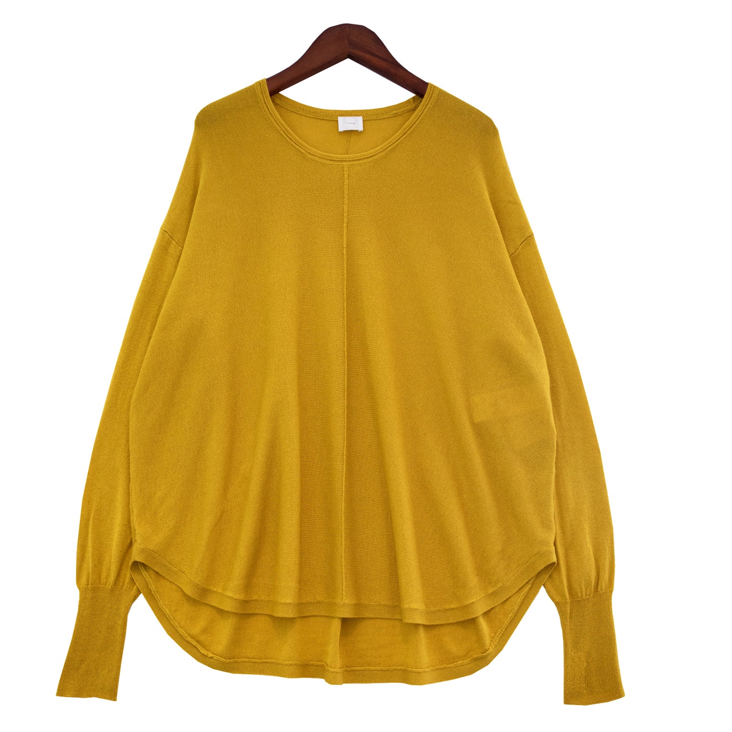 Silk cashmere round hem pullover /CT23106