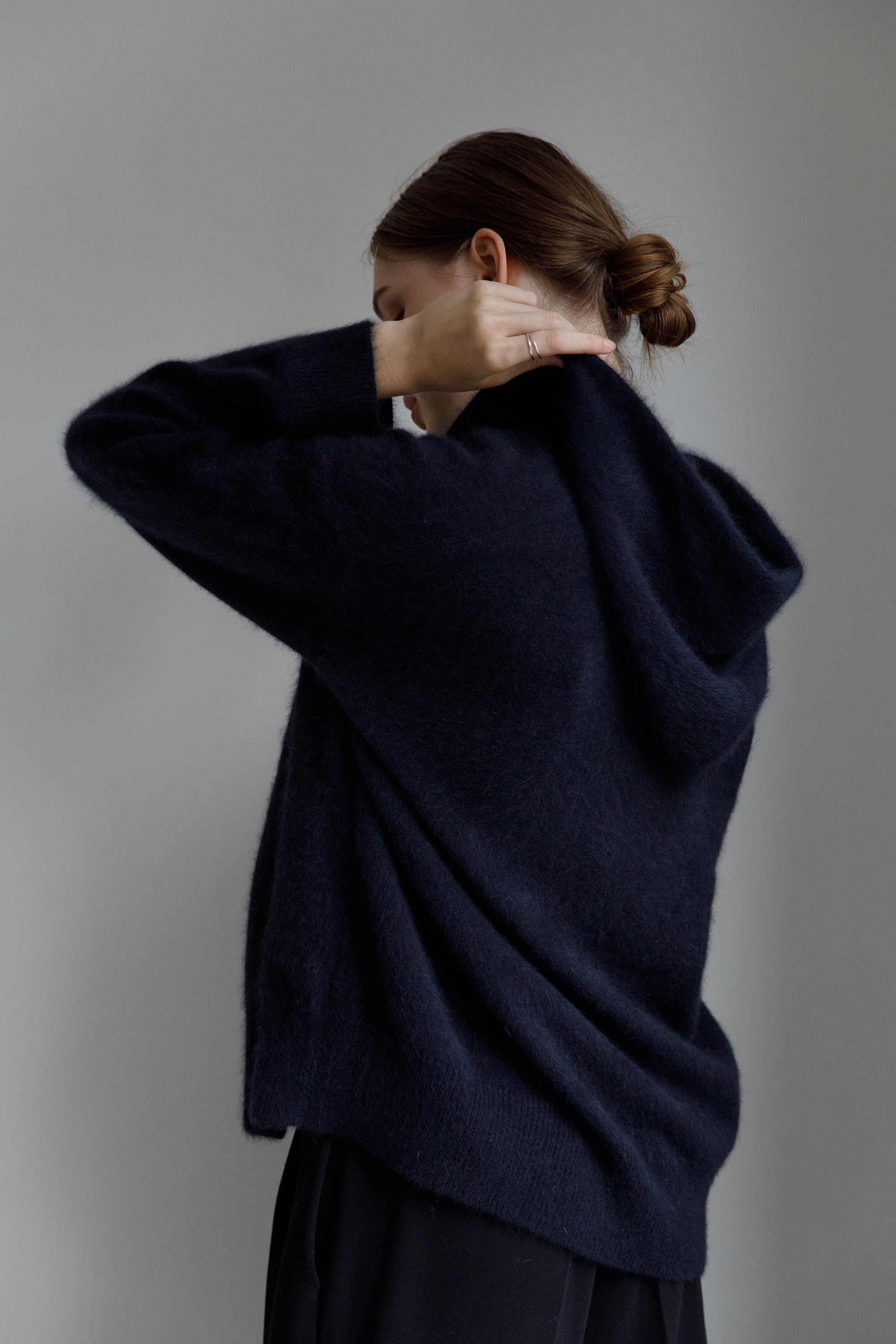 Re Stock Cardigan à capuche en renard et en raton laveur /CT23112