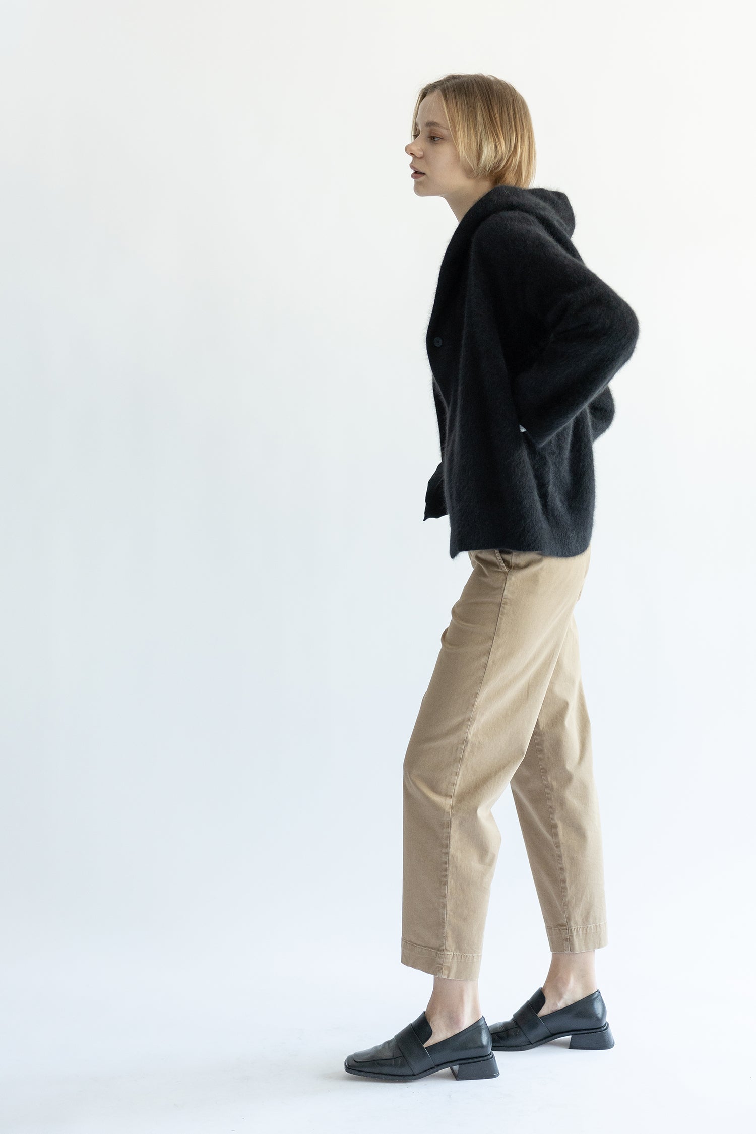 Re Stock Cardigan à capuche en renard et en raton laveur /CT23112