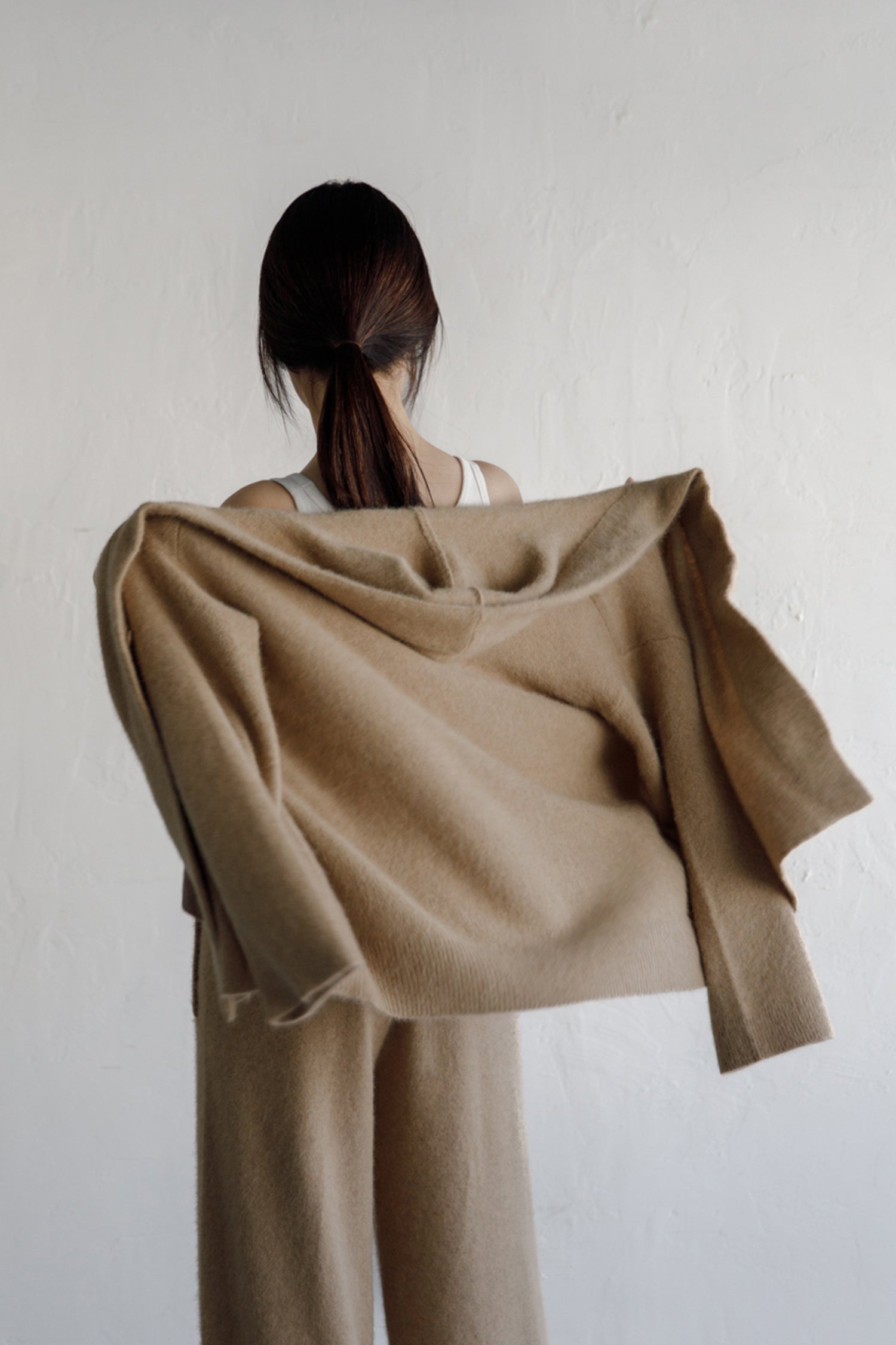 Re Stock Cardigan à capuche en renard et en raton laveur /CT23112