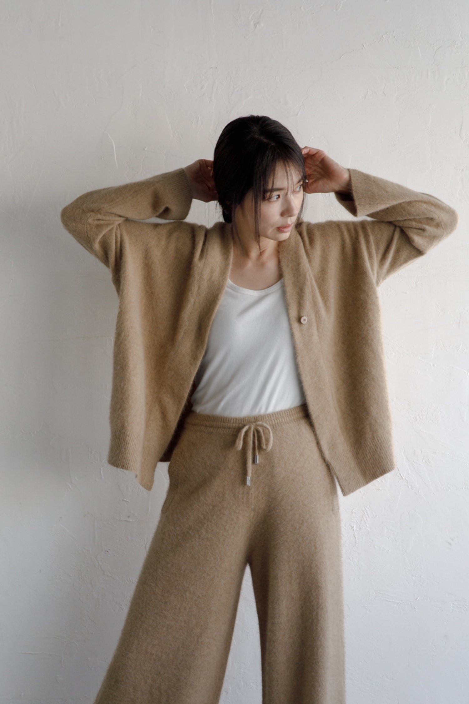 Re Stock Cardigan à capuche en renard et en raton laveur /CT23112