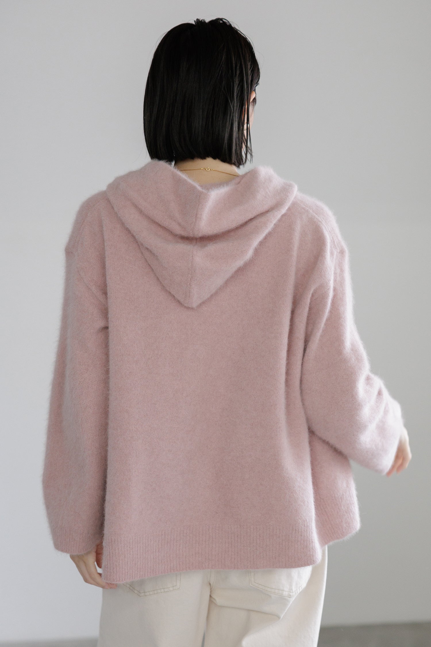 Re Stock Cardigan à capuche en renard et en raton laveur /CT23112