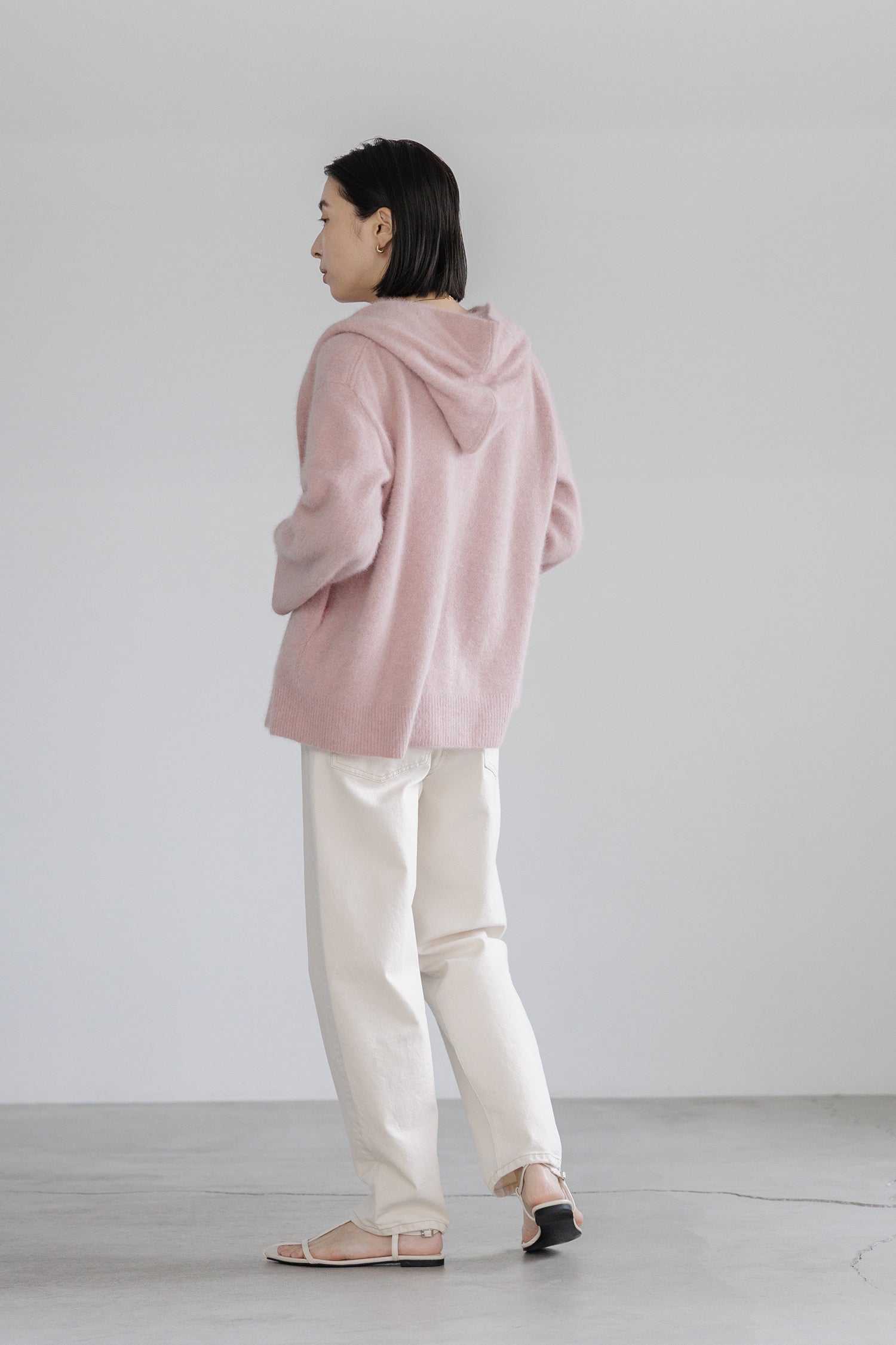 Re Stock Cardigan à capuche en renard et en raton laveur /CT23112