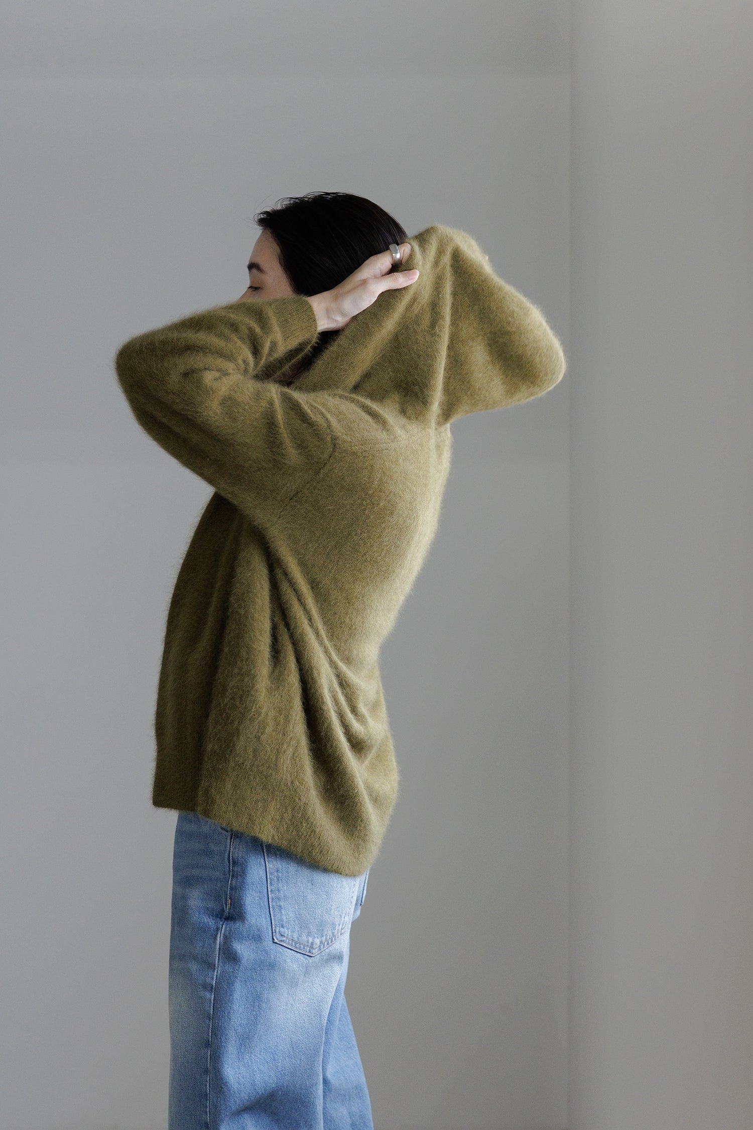 Re Stock Cardigan à capuche en renard et en raton laveur /CT23112
