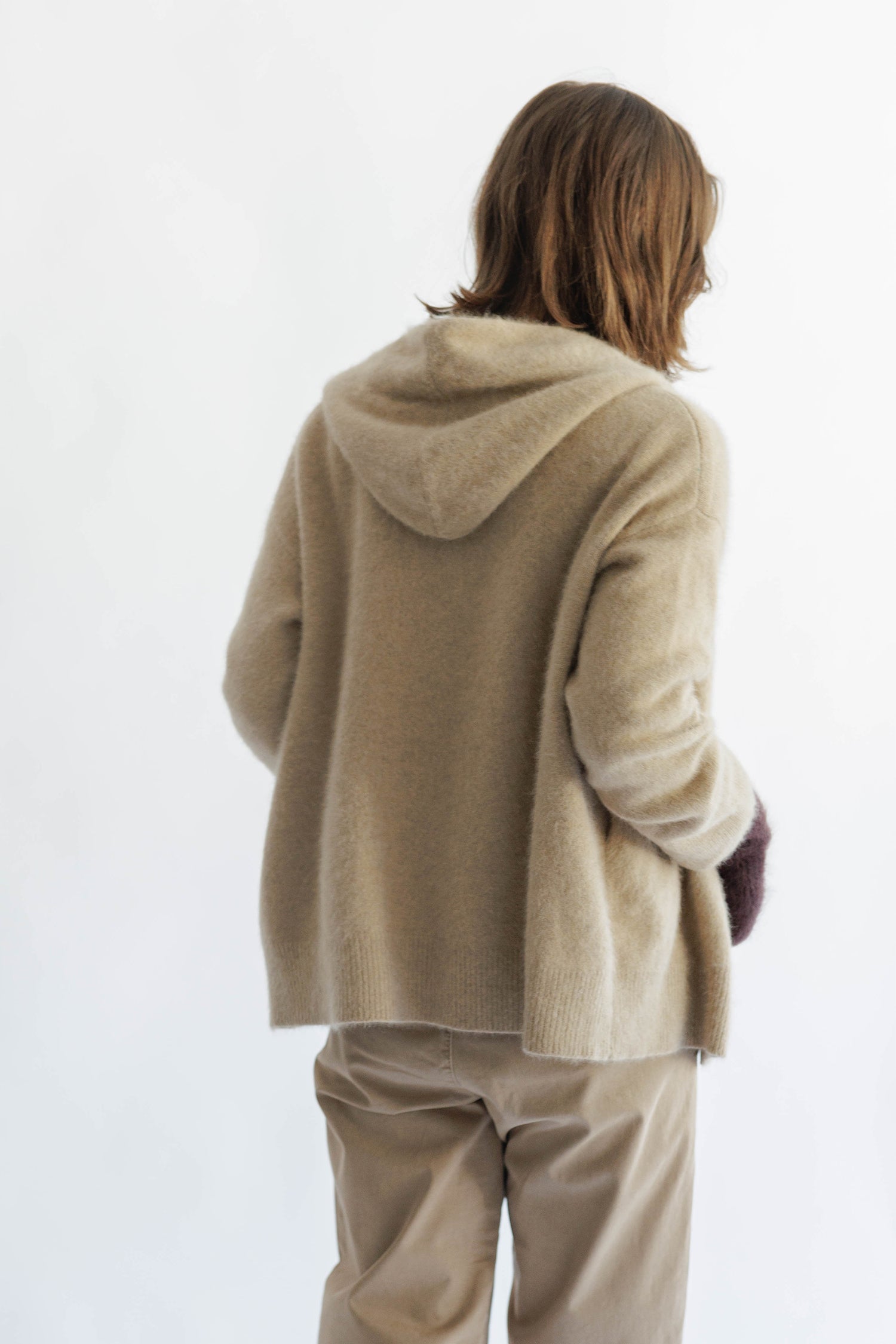 Re Stock Cardigan à capuche en renard et en raton laveur /CT23112