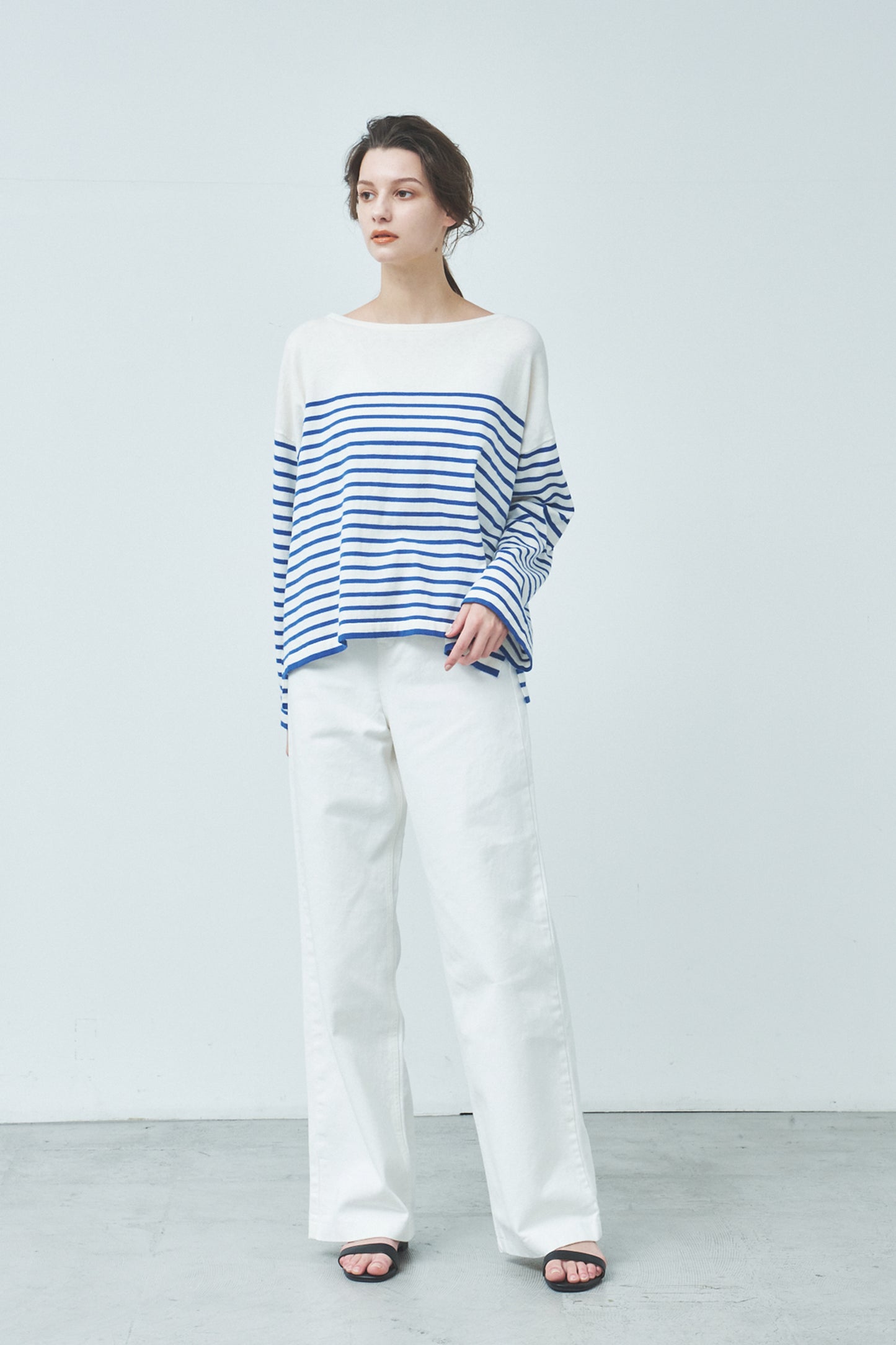 Cotton cashmere wide sleeve pullover /CT23116【CP04】