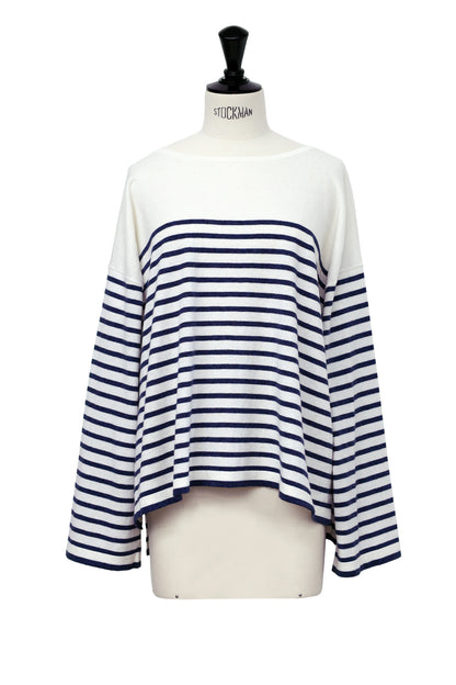 26ss Pull manches larges en coton et cachemire /CT23116