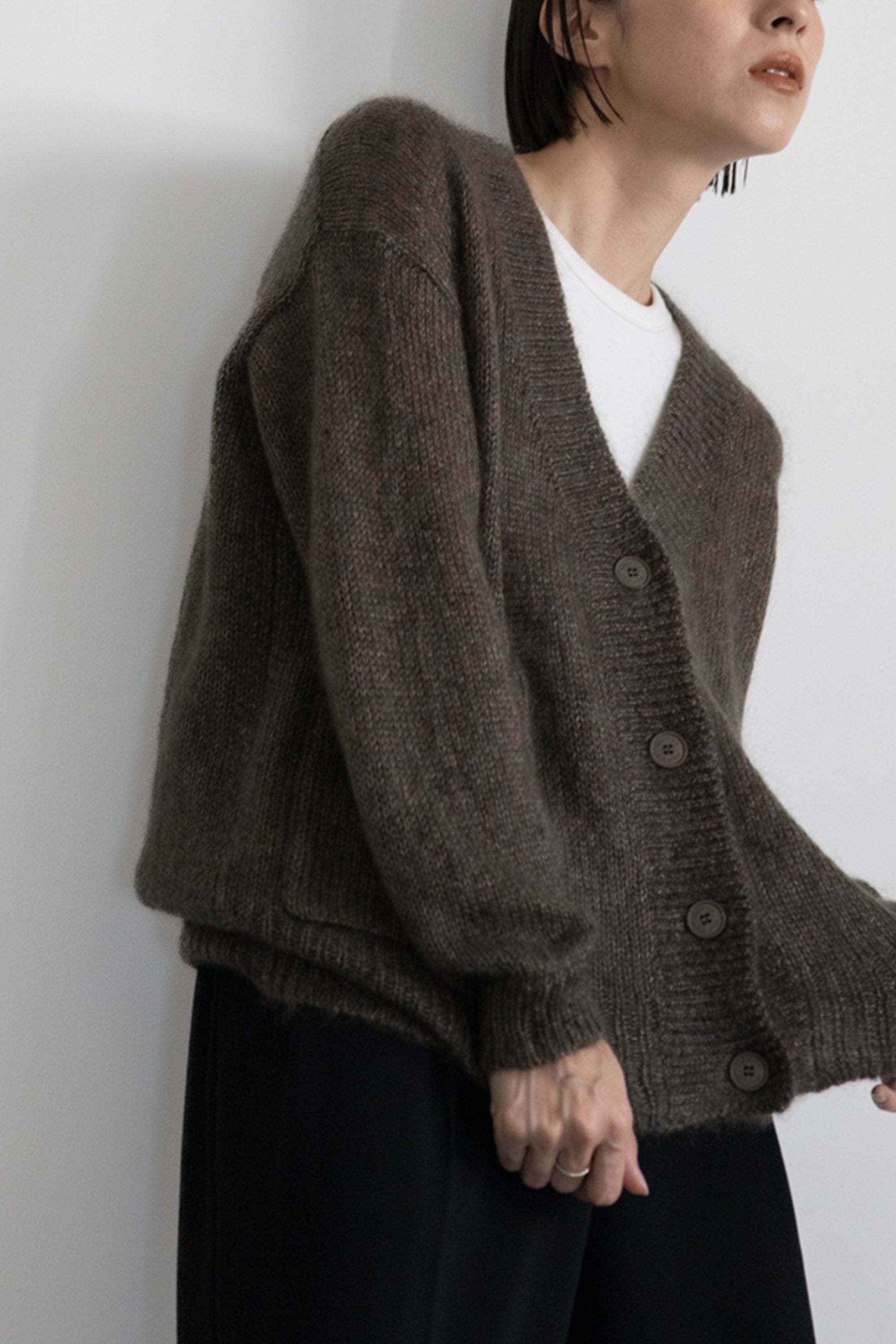 23AW Cardigan en soie mohair /CT233314