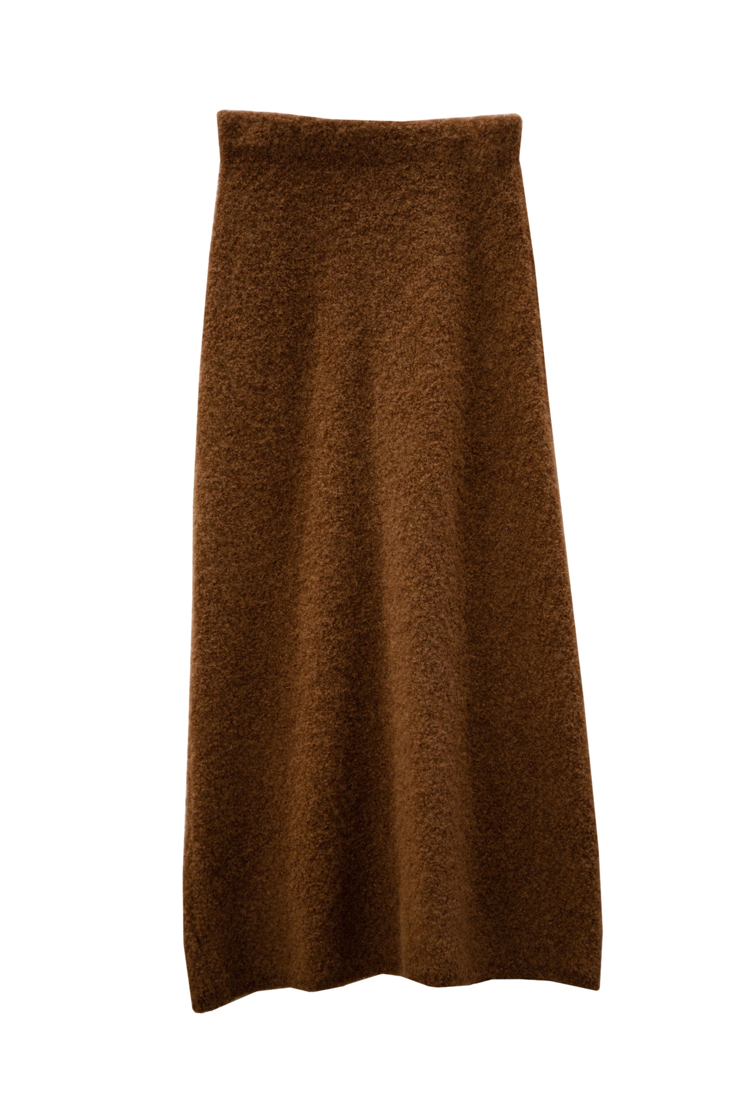 Alpaca loop back slit skirt/ CT23331