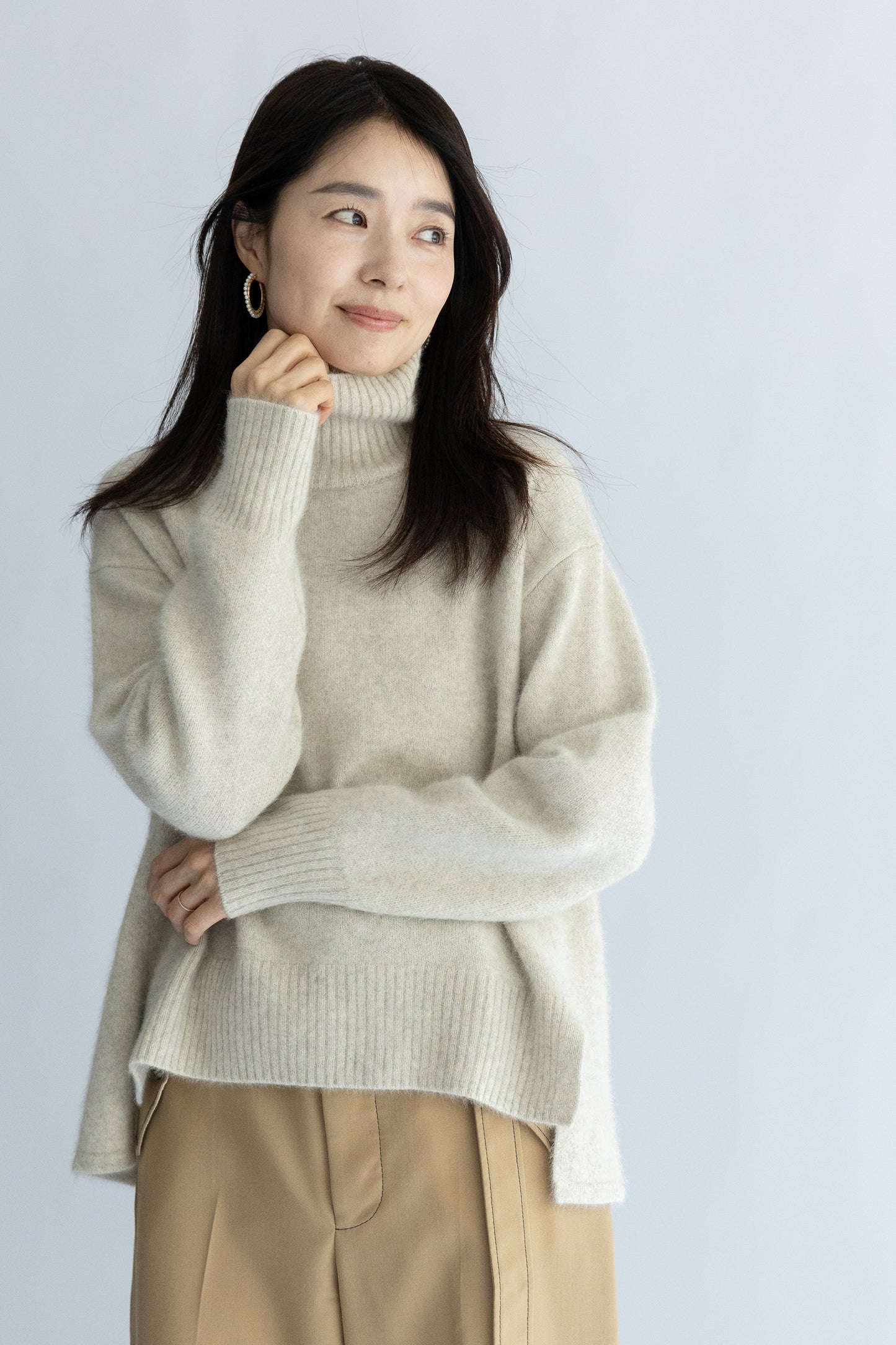 Pre-order/ 26capsule Raccoon fox turtle neck pullover /CT23335