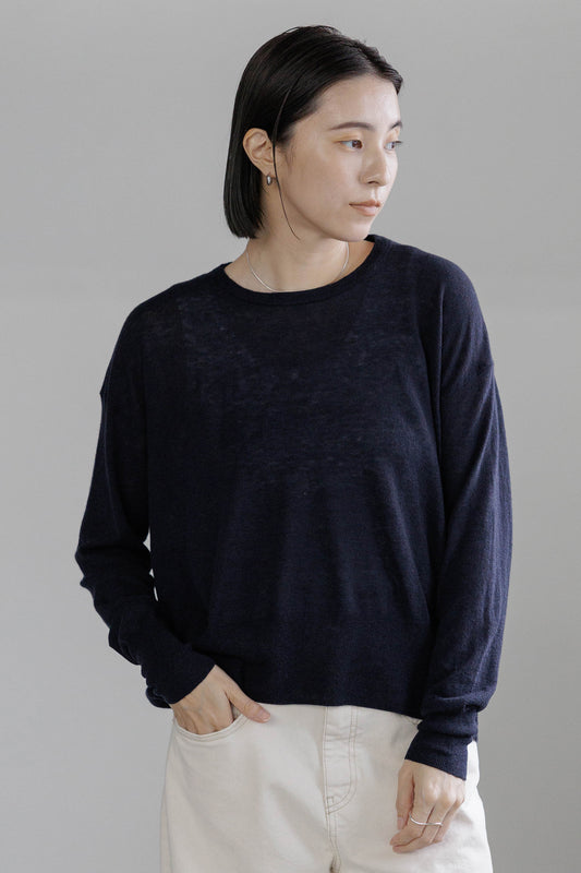 Pull col rond en cachemire léger /CT24111