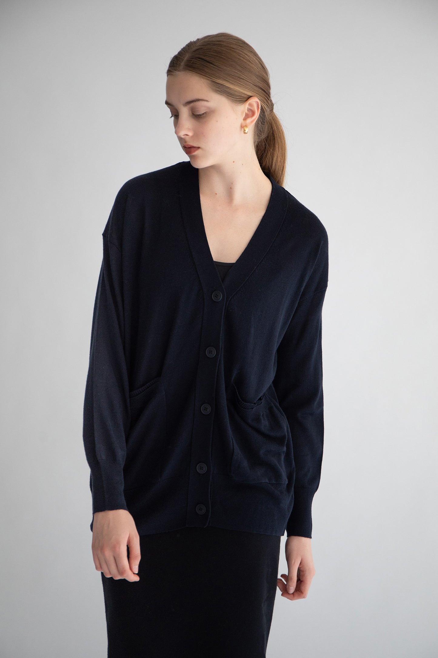 24SS capsule Silk cashmere cardigan with pockets /CT24118【CP04】